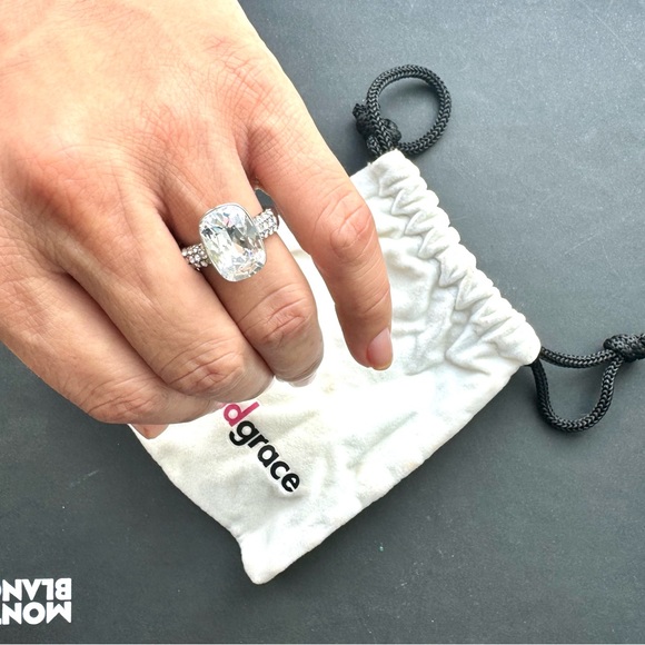 Solitaire ring Lola and Grace for Swarovski size 7 like new - Picture 4 of 17